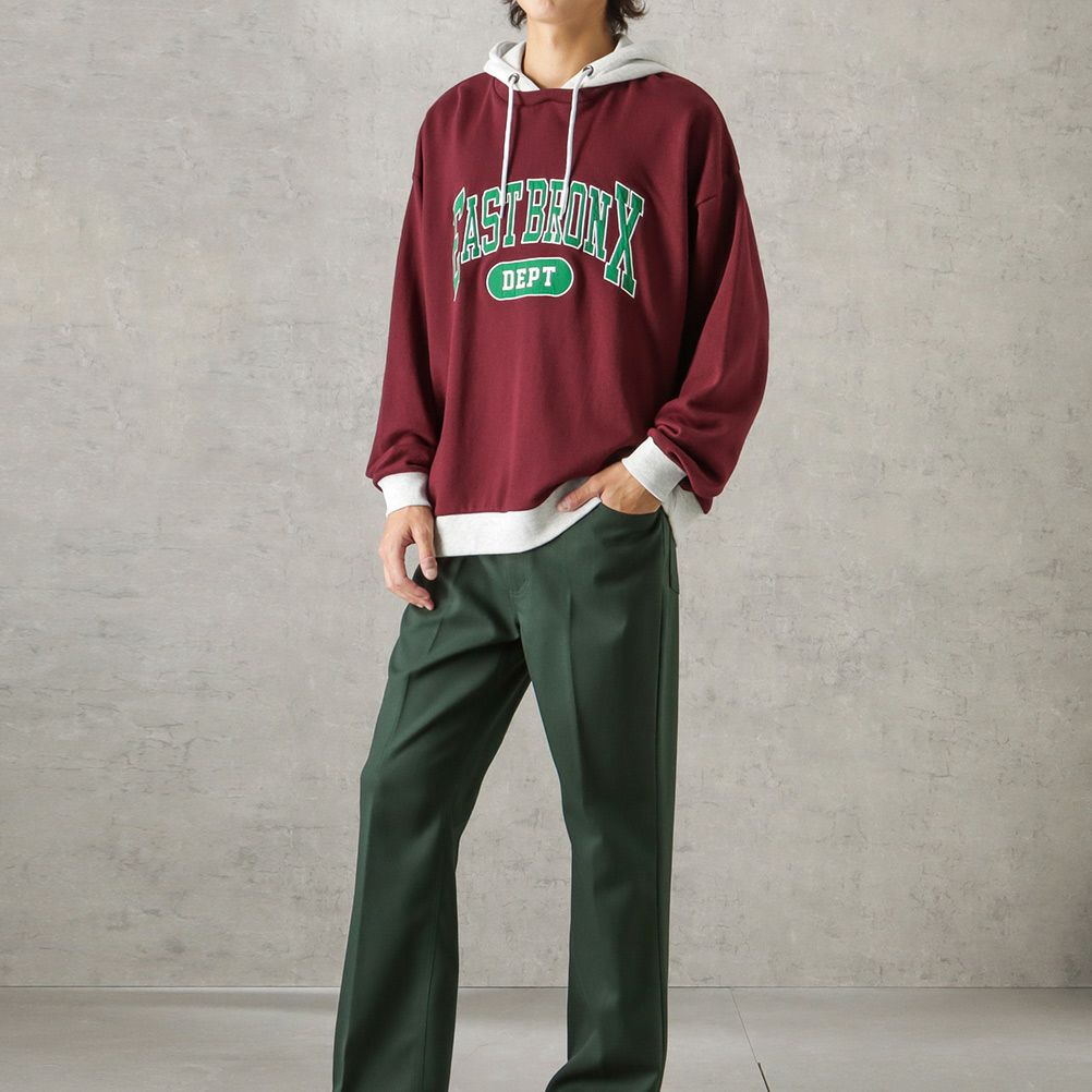 [期間限定価格]NAVY カレッジロゴフェイクレイヤードパーカー メンズ商品サムネイル-9