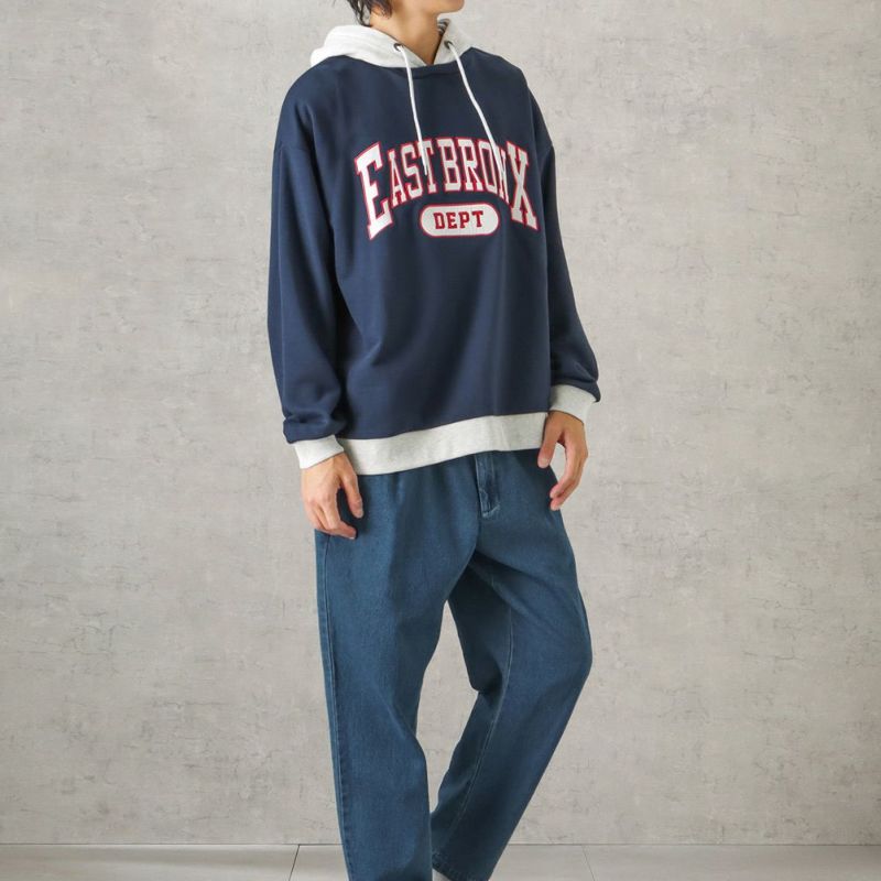 NAVY カレッジロゴフェイクレイヤードパーカー メンズ商品画像-10