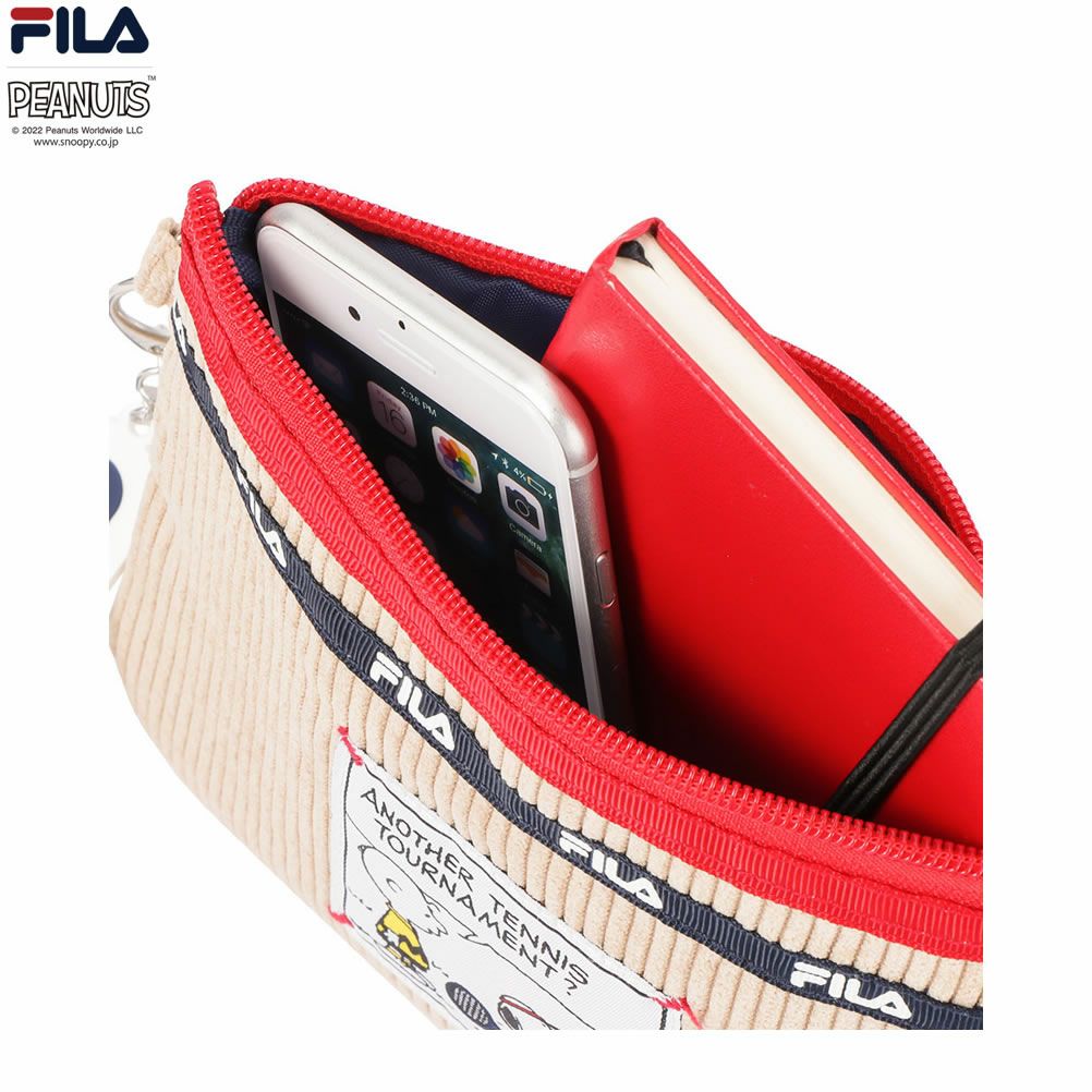 FILA×PEANUTS コーデュロイポーチ