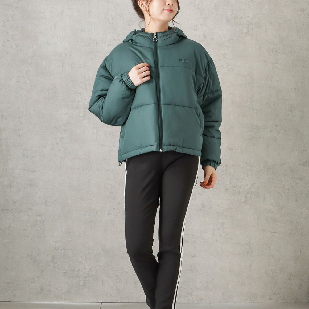 FILA 中綿ショート丈フードジャケット レディース