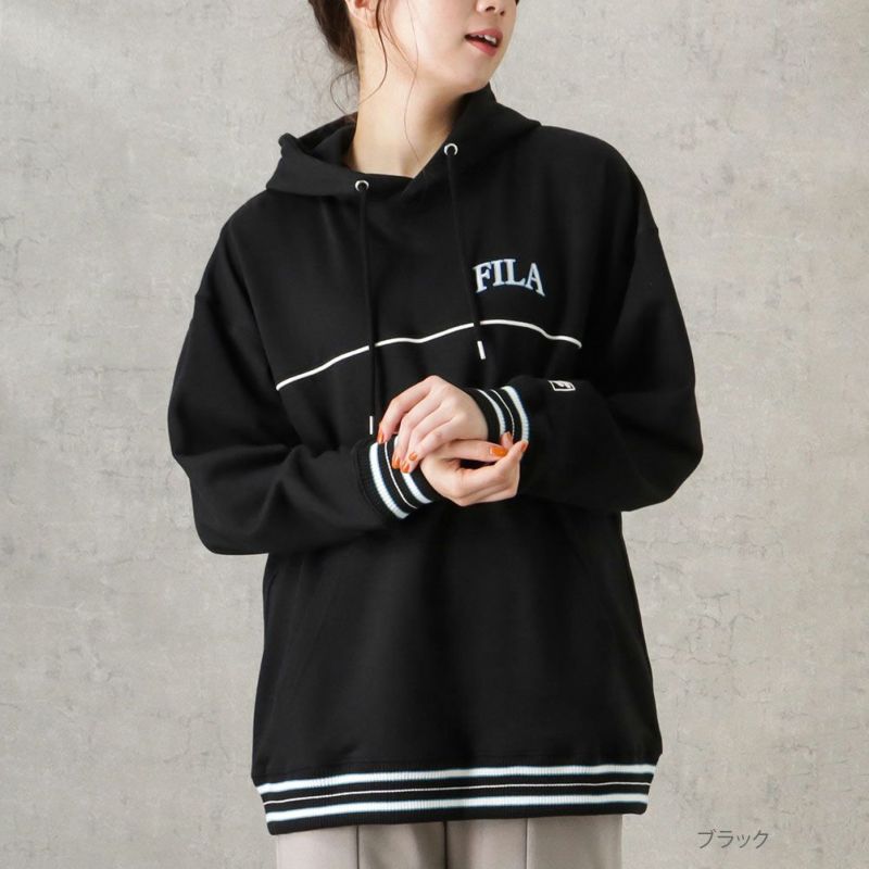 FILA リブラインパーカー レディース