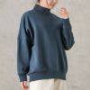 NAVY ハーフジッププルオーバー レディース