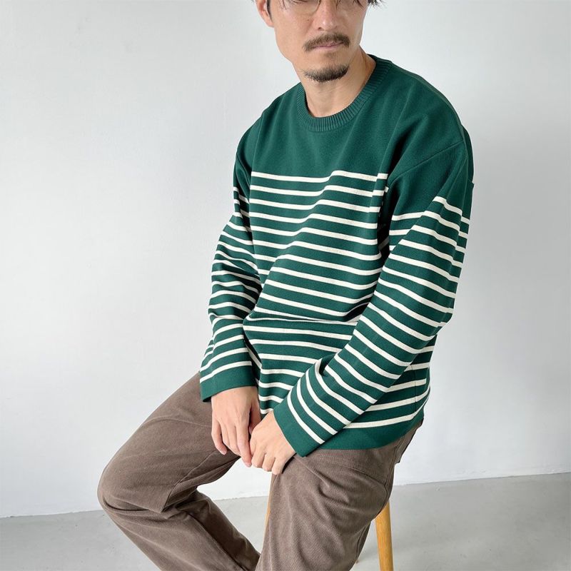 GOOD CREW パネルボーダーセーター メンズ商品画像-13