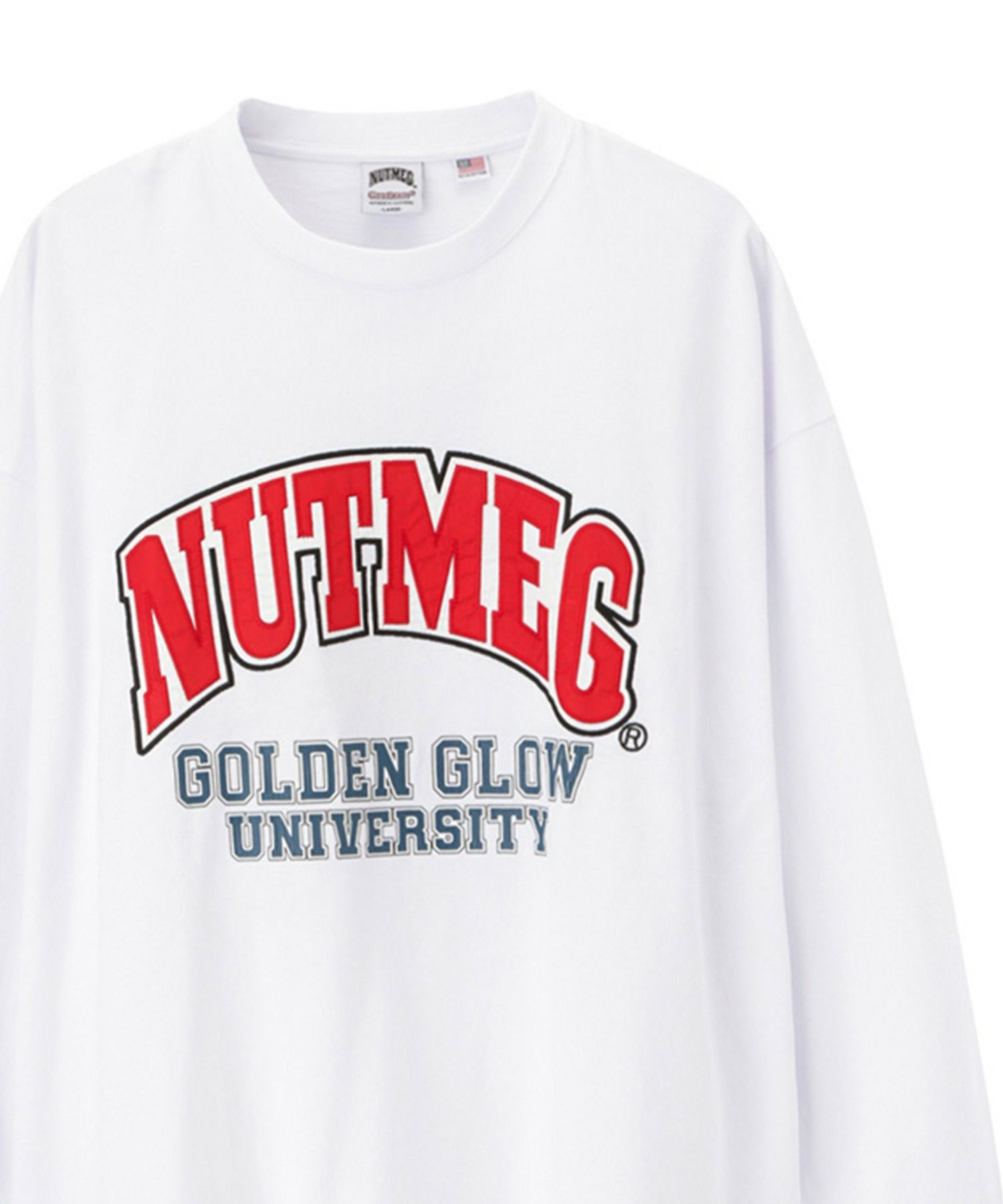 [期間限定価格]【オンラインストア限定】Goodwear x NUTMEG スーパービッグシルエット ロゴロングスリーブTシャツ メンズ商品サムネイル-2