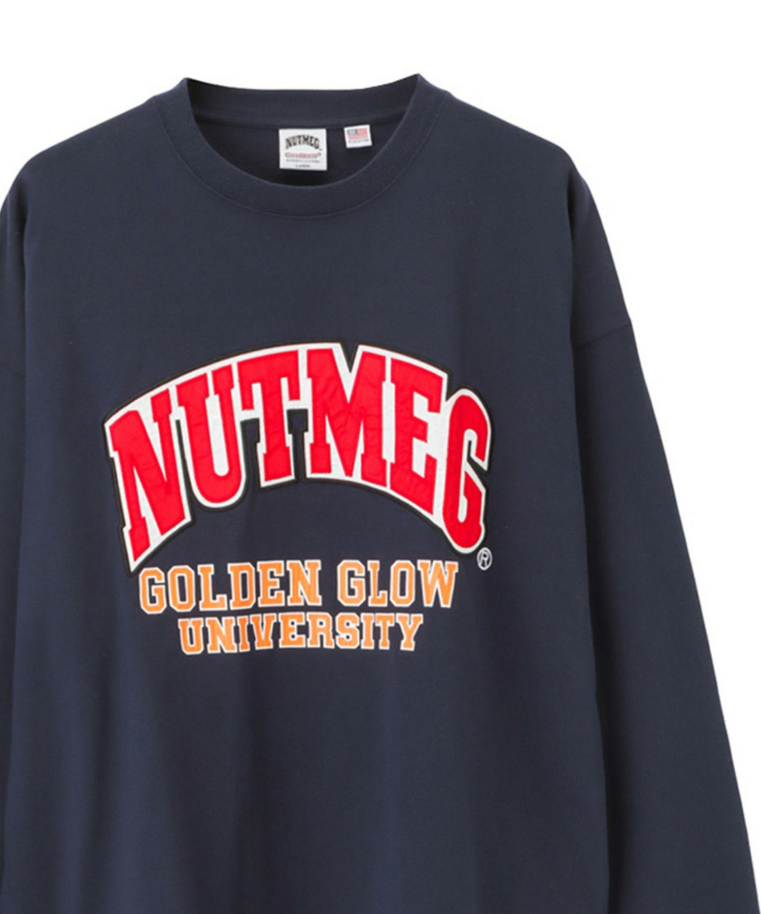 [期間限定価格]【オンラインストア限定】Goodwear x NUTMEG スーパービッグシルエット ロゴロングスリーブTシャツ メンズ商品サムネイル-5