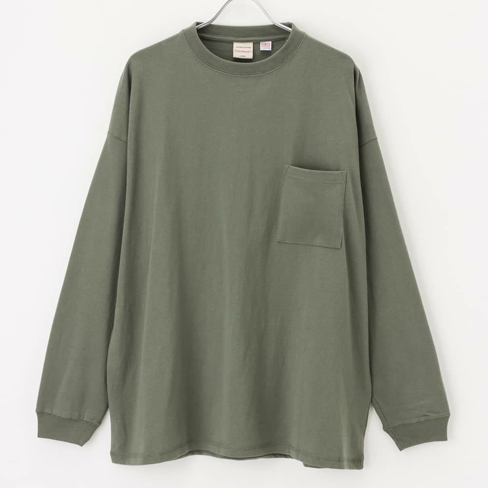 【オンラインストア限定】Goodwear 袖リブスーパービッグシルエット 胸ポケット付きロングスリーブTシャツ メンズ商品サムネイル-6