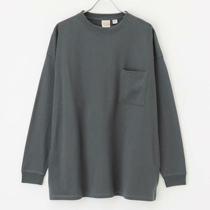 [期間限定価格]【オンラインストア限定】Goodwear 袖リブスーパービッグシルエット 胸ポケット付きロングスリーブTシャツ メンズ商品画像-7
