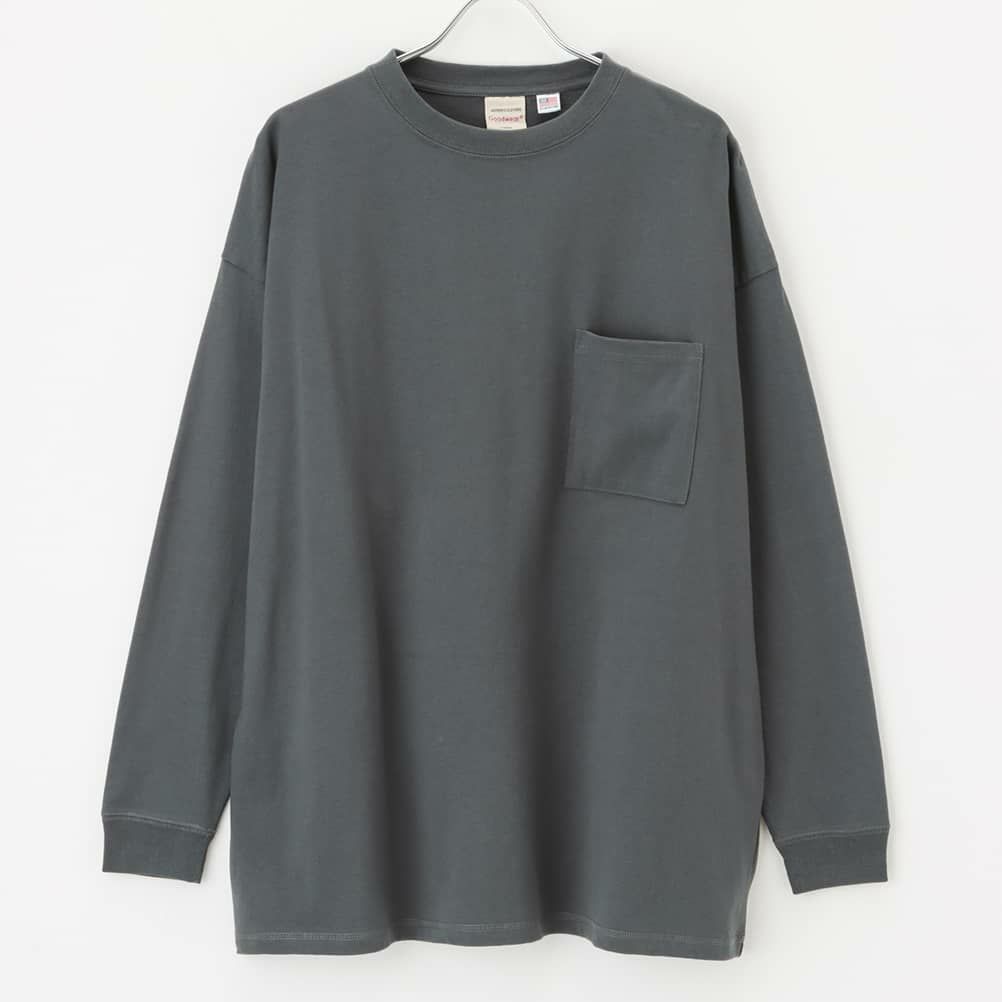【オンラインストア限定】Goodwear 袖リブスーパービッグシルエット 胸ポケット付きロングスリーブTシャツ メンズ商品サムネイル-7