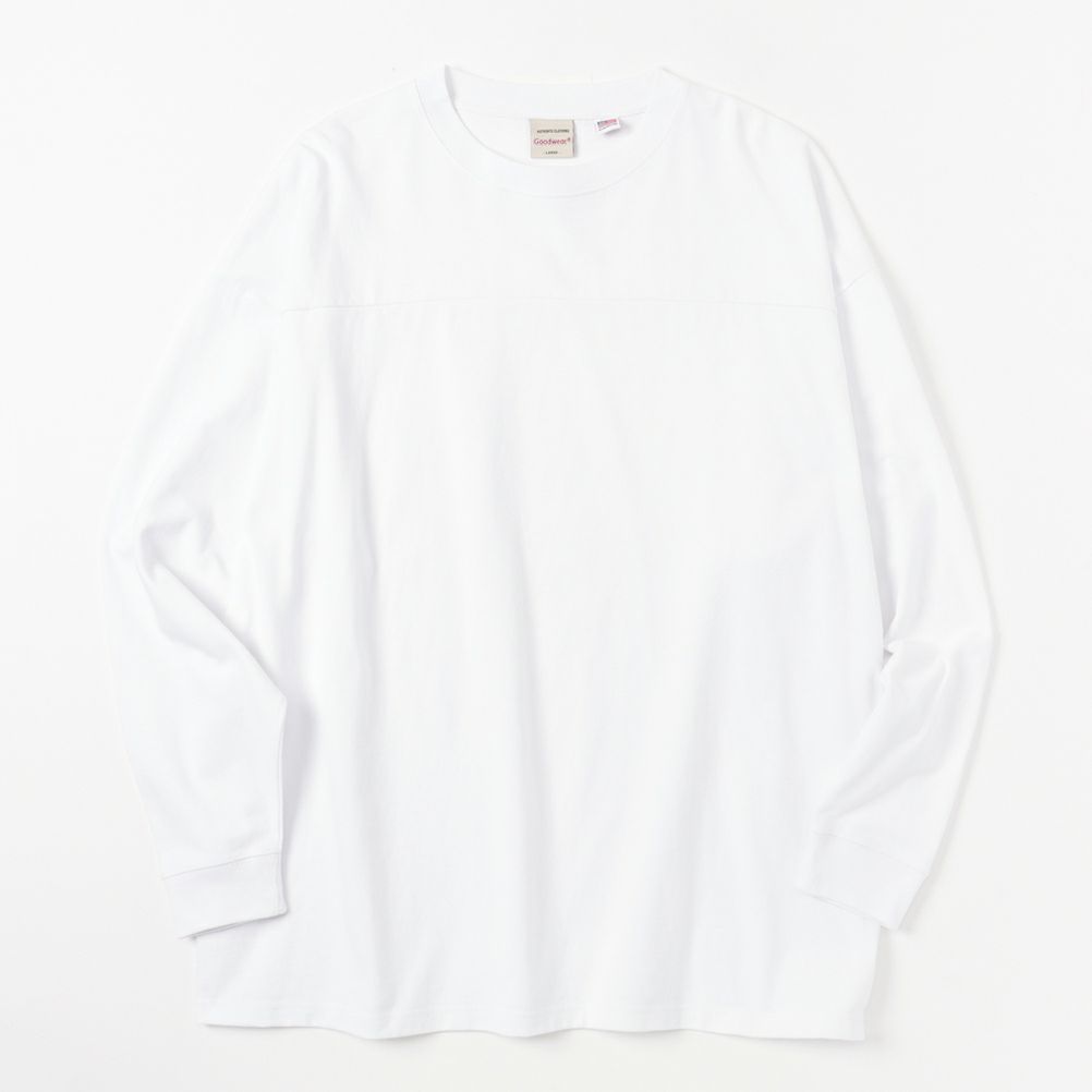 Goodwear スーパービッグシルエット フットボールロングスリーブTシャツ メンズ