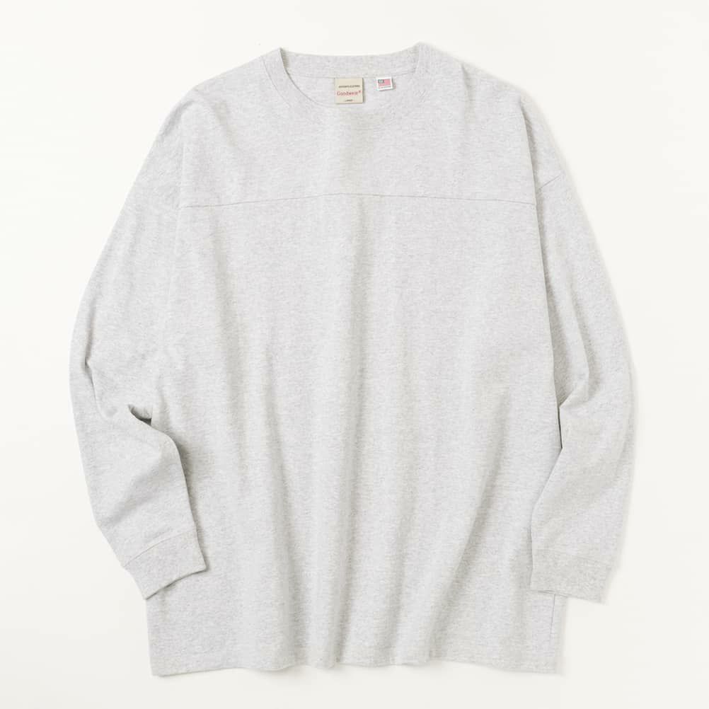 Goodwear スーパービッグシルエット フットボールロングスリーブTシャツ メンズ