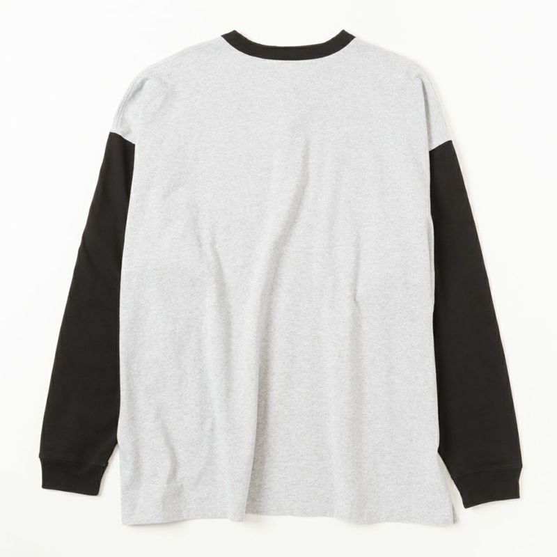 [期間限定価格]【オンラインストア限定】Goodwear ヘンリーネック袖配色スーパービッグシルエット ロングスリーブTシャツ メンズ商品画像-4