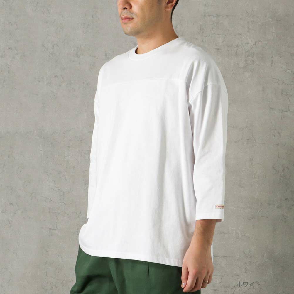 Goodwear フットボール切替7分袖ビッグTシャツ メンズ