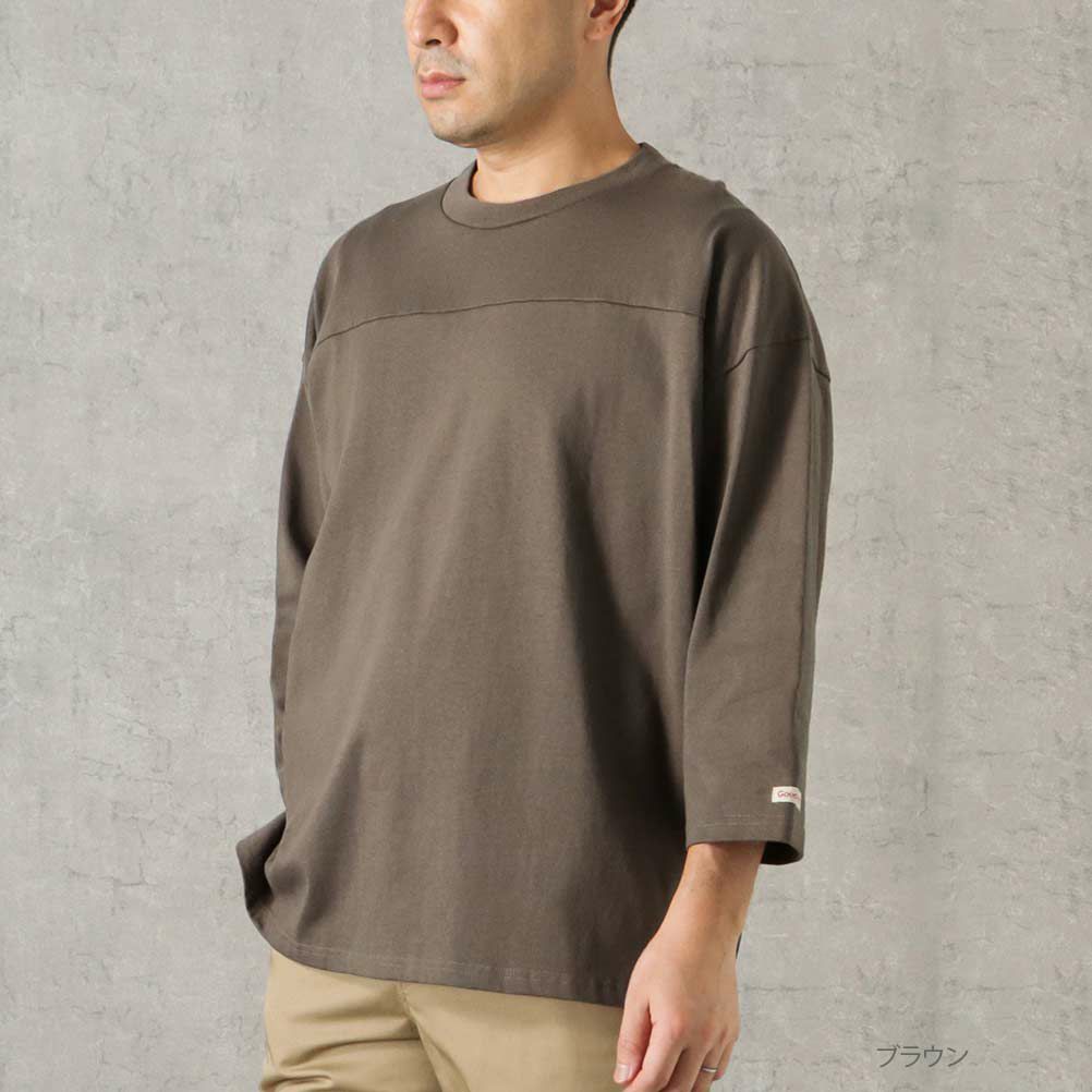 Goodwear フットボール切替7分袖ビッグTシャツ メンズ