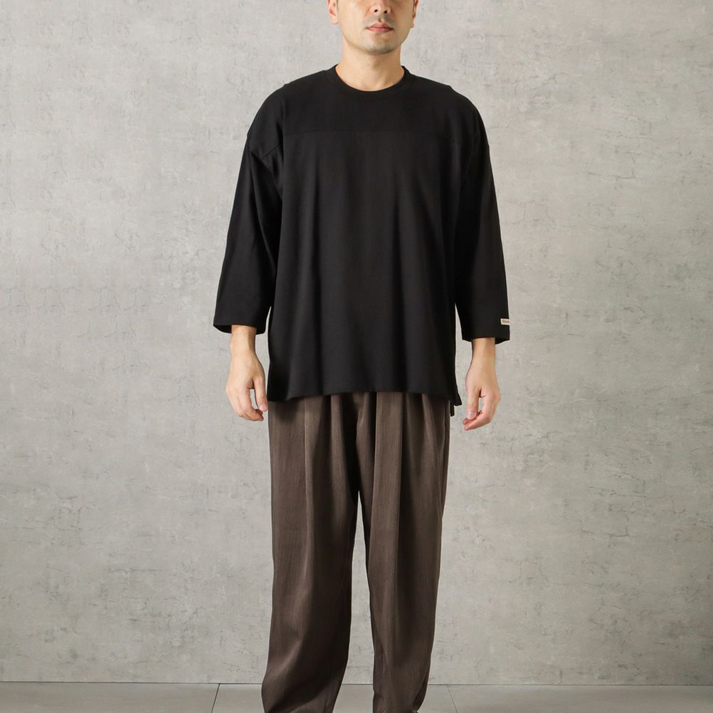 Goodwear フットボール切替7分袖ビッグTシャツ メンズ