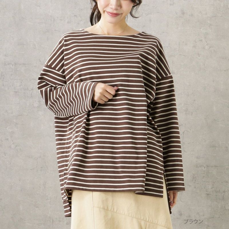 ORGABITS  ボーダーロングスリーブTシャツ レディース メール便 対応商品商品画像-3