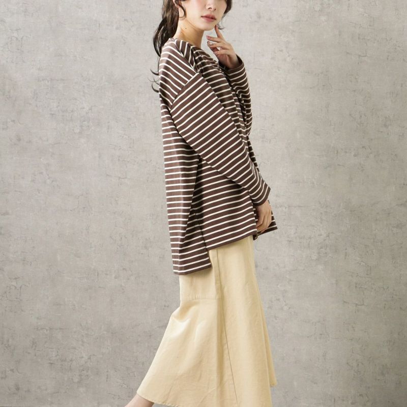 ORGABITS  ボーダーロングスリーブTシャツ レディース メール便 対応商品商品画像-8