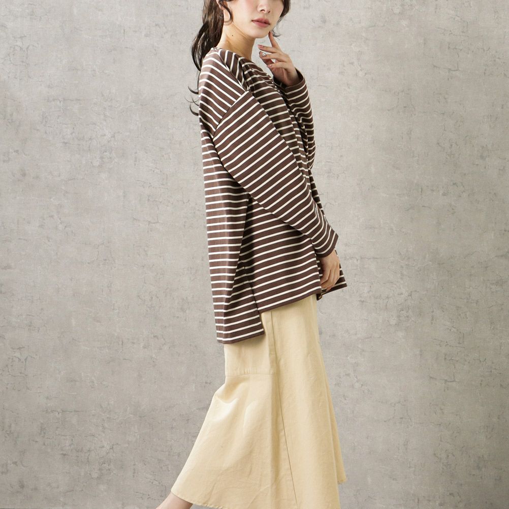 ORGABITS ボーダーロングスリーブTシャツ レディース ネコポス 対応商品