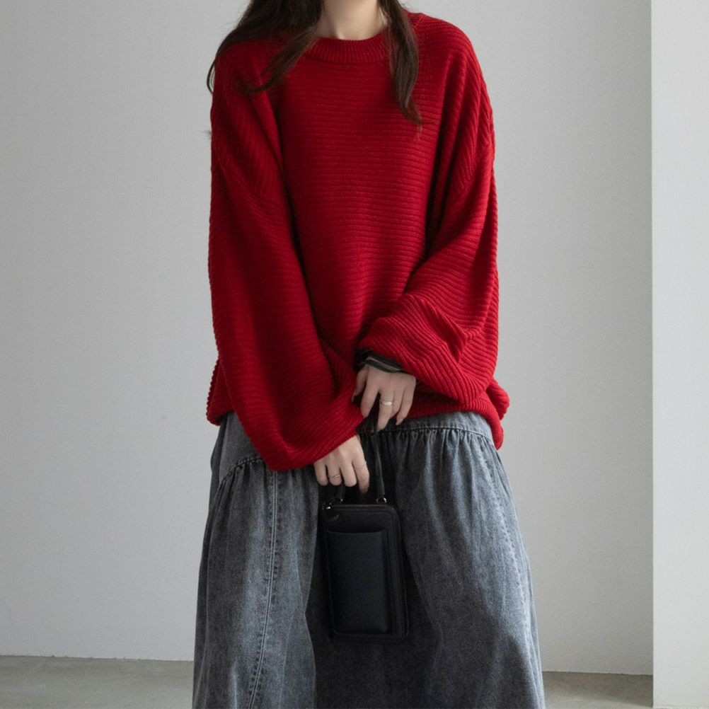 [さらに50%OFF]【オンラインストア限定】ミドルゲージ肩ジップニットプルオーバー レディース商品サムネイル-1