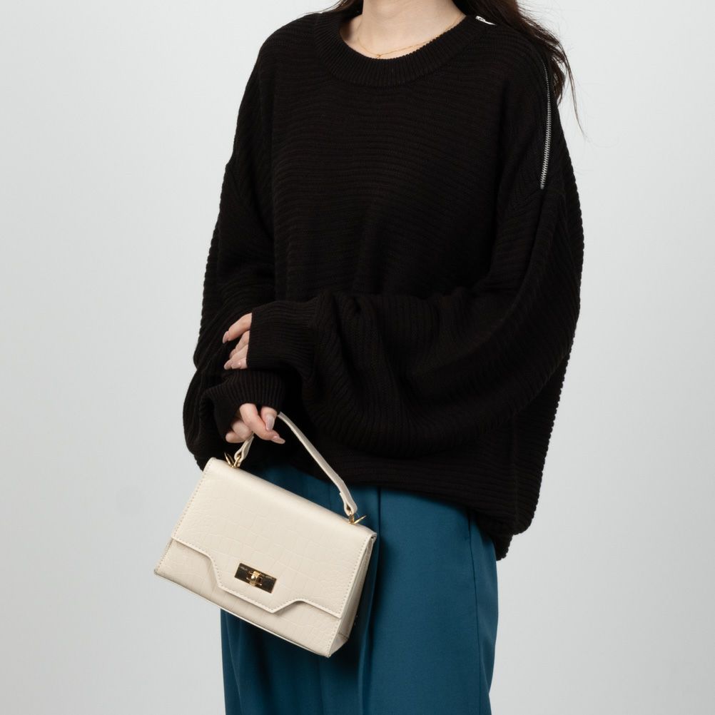 【オンラインストア限定】ミドルゲージ肩ジップニットプルオーバー レディース商品画像-2