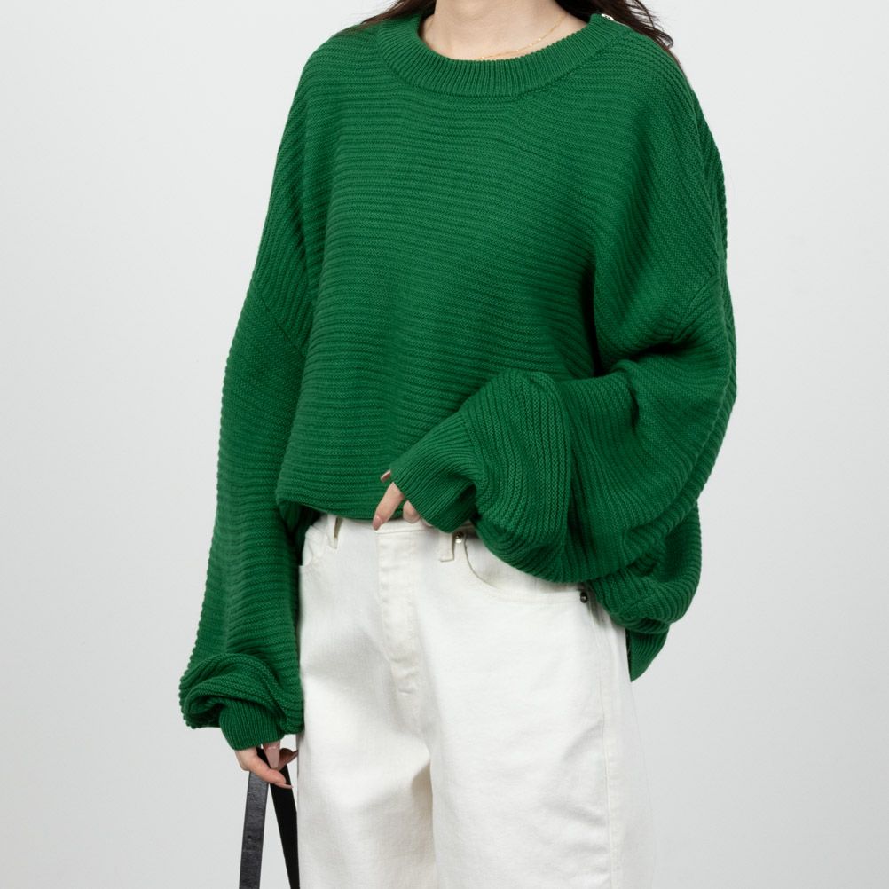 【オンラインストア限定】ミドルゲージ肩ジップニットプルオーバー レディース商品画像-3