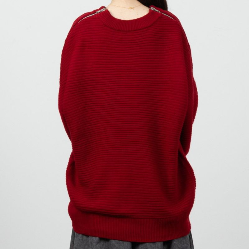 [期間限定価格]【オンラインストア限定】ミドルゲージ肩ジップニットプルオーバー レディース商品画像-6