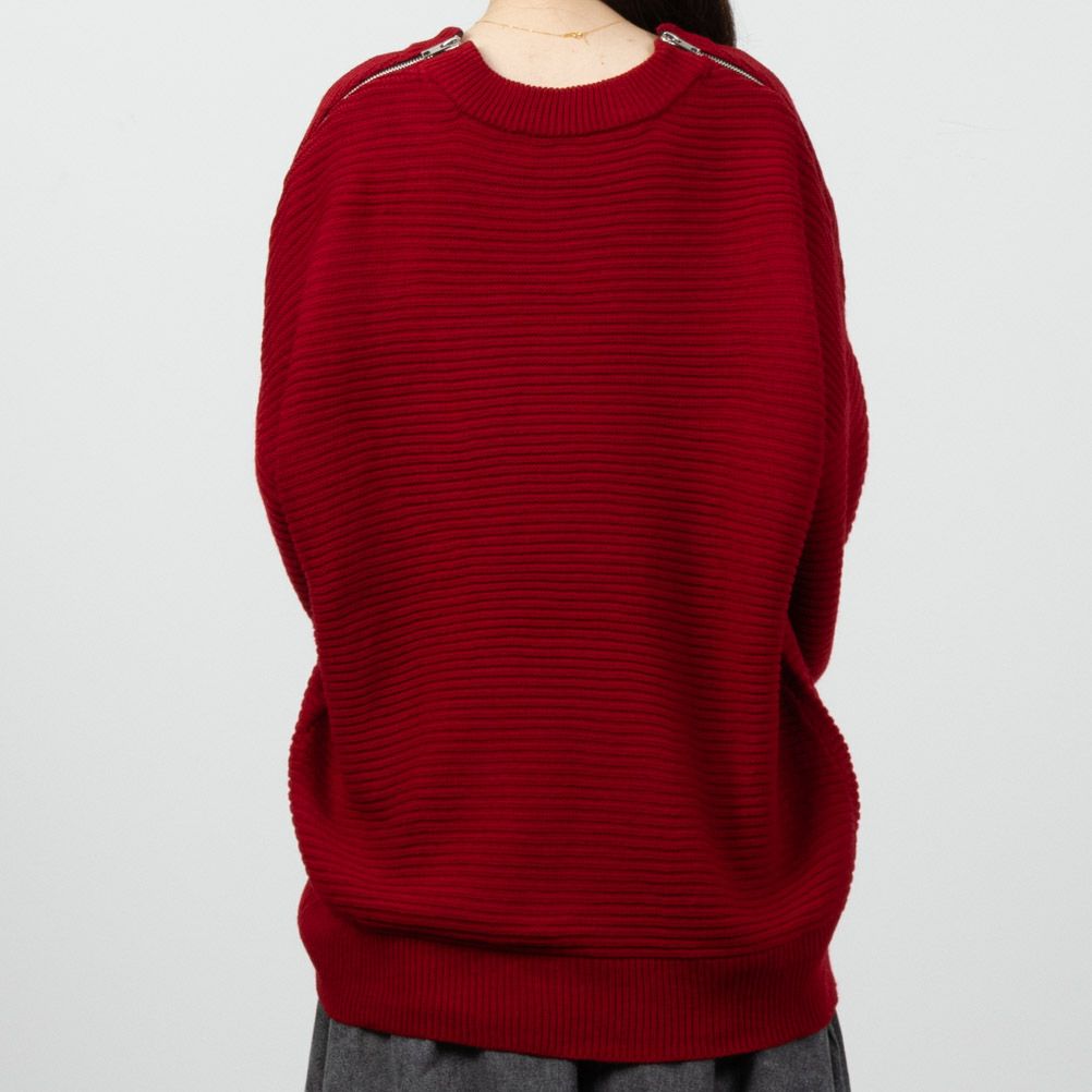 [さらに50%OFF]【オンラインストア限定】ミドルゲージ肩ジップニットプルオーバー レディース商品サムネイル-6