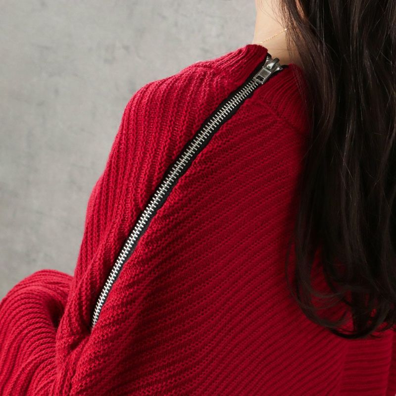 [期間限定価格]【オンラインストア限定】ミドルゲージ肩ジップニットプルオーバー レディース商品画像-13