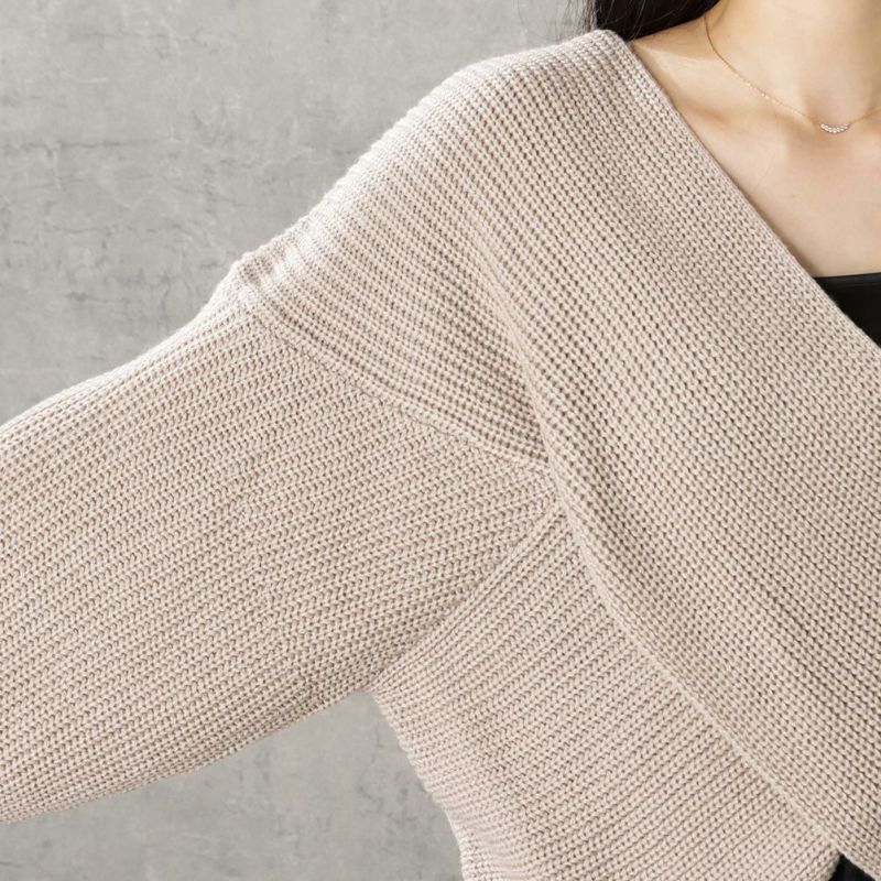 [期間限定価格]【オンラインストア限定】ミドルゲージクロスネックニットプルオーバー レディース商品画像-12