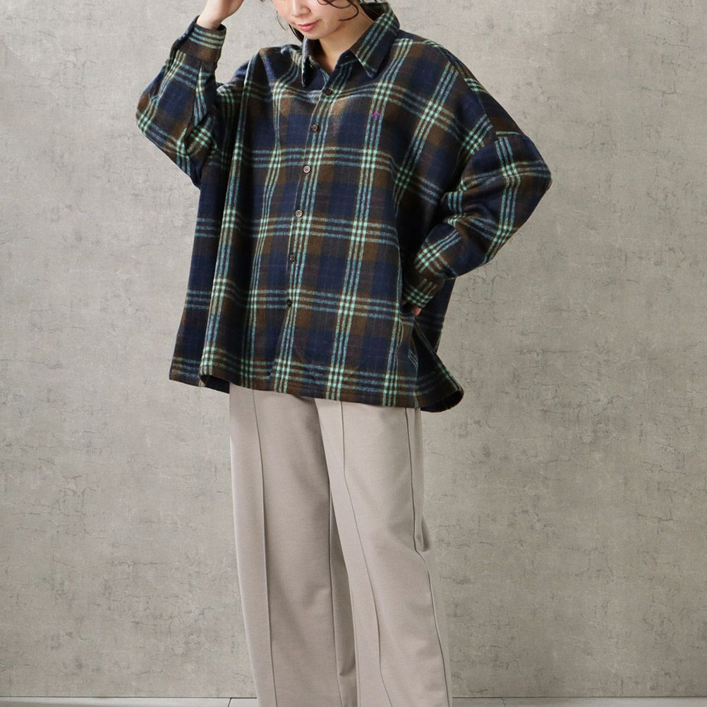 BEVERLY HILLS POLO CLUB  オーバーチェックシャツ レディース商品画像-8