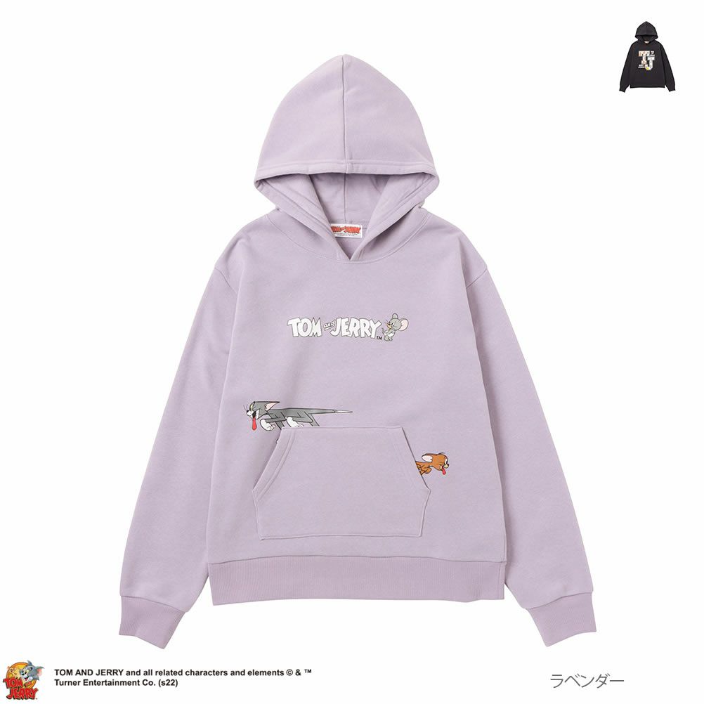 Tom and Jerry プリント裏起毛パーカー キッズ
