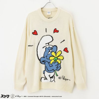 【オンラインストア限定】Smurf スマーフ ジャガードニット メンズ