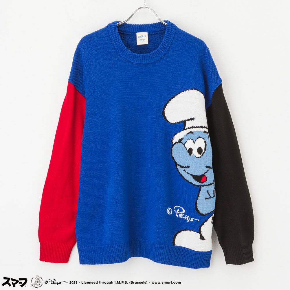 [期間限定価格]【オンラインストア限定】Smurf スマーフ ジャガードニット メンズ商品画像-3