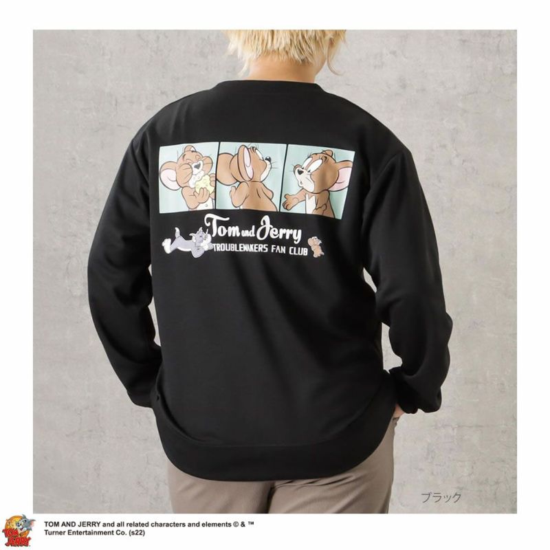 [大きいサイズ] Tom and Jerry ポンチ素材 クルートレーナー クイーンサイズ レディース商品画像-2