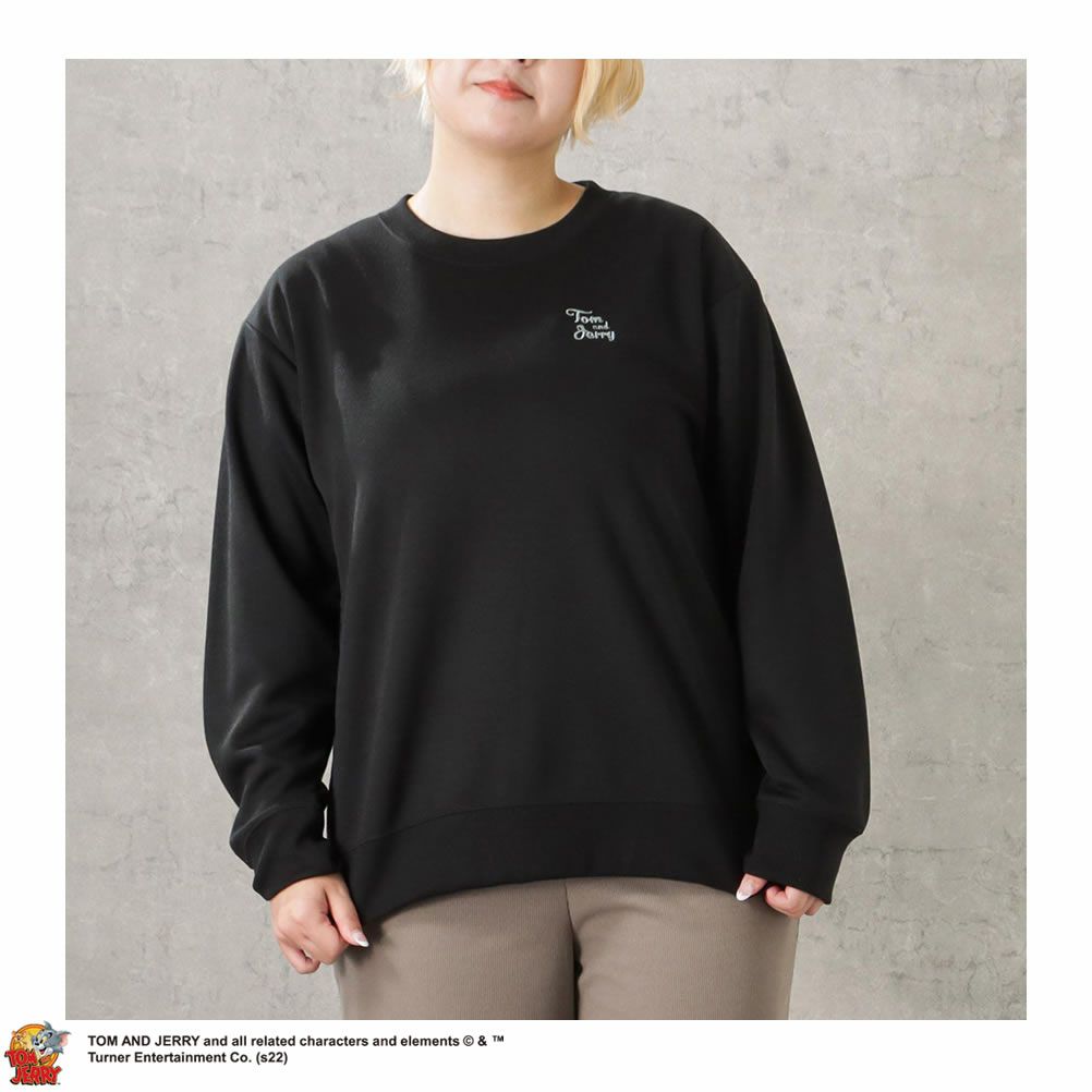[期間限定価格][大きいサイズ] Tom and Jerry ポンチ素材 クルートレーナー クイーンサイズ レディース商品画像-3