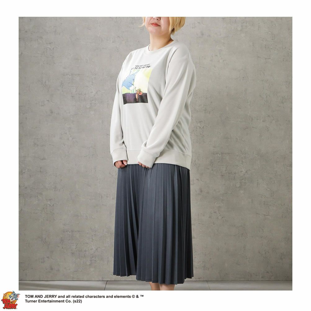 [大きいサイズ] Tom and Jerry ポンチ素材 クルートレーナー クイーンサイズ レディース商品画像-7