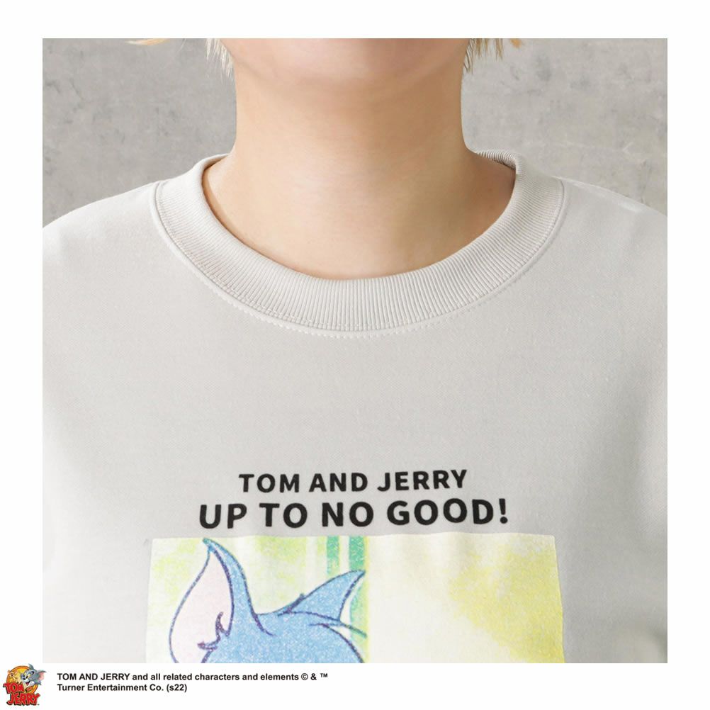 [大きいサイズ] Tom and Jerry ポンチ素材 クルートレーナー クイーンサイズ レディース商品画像-10