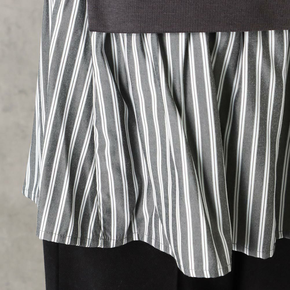 [期間限定価格]NAVY ポンチ素材 マルシェ布帛ドッキングプルオーバー レディース商品サムネイル-14