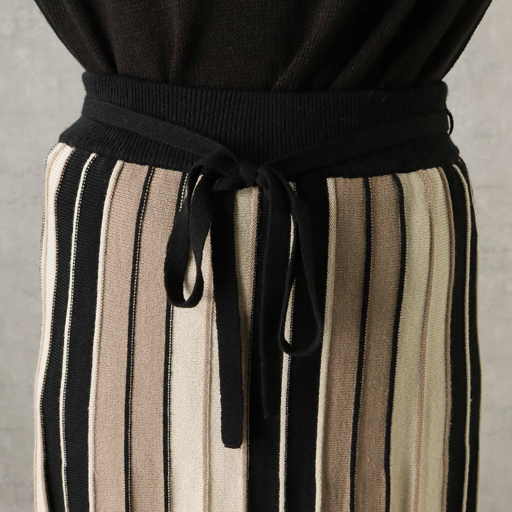 NAVY ラインスカート レディース