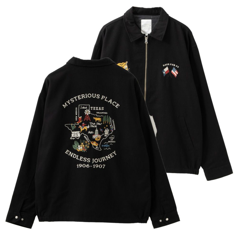 POWER TO THE PEOPLE 刺繍ドリズラージャケット メンズ