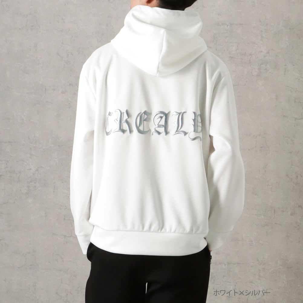 CREALY ポンチ素材 プルオーバーパーカー メンズ