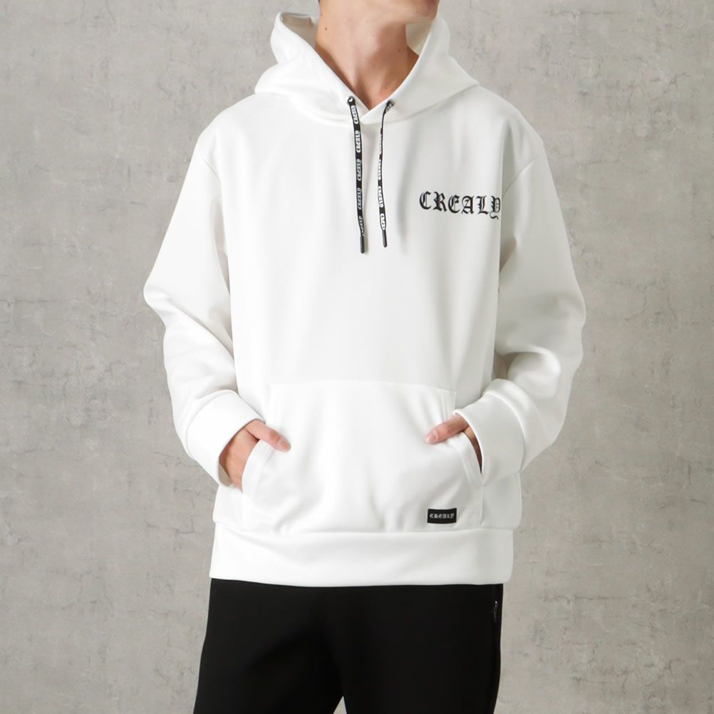 CREALY ポンチ素材 プルオーバーパーカー メンズ