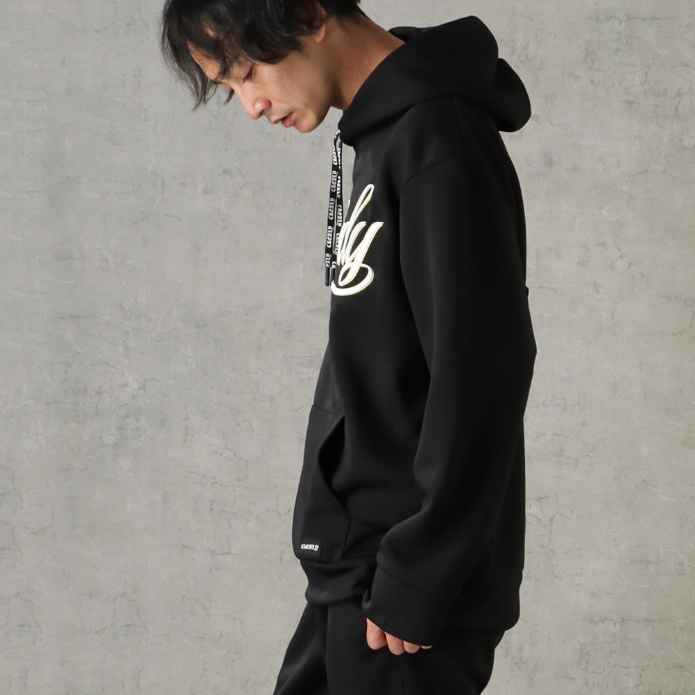 CREALY ポンチ素材 プルオーバーパーカー メンズ