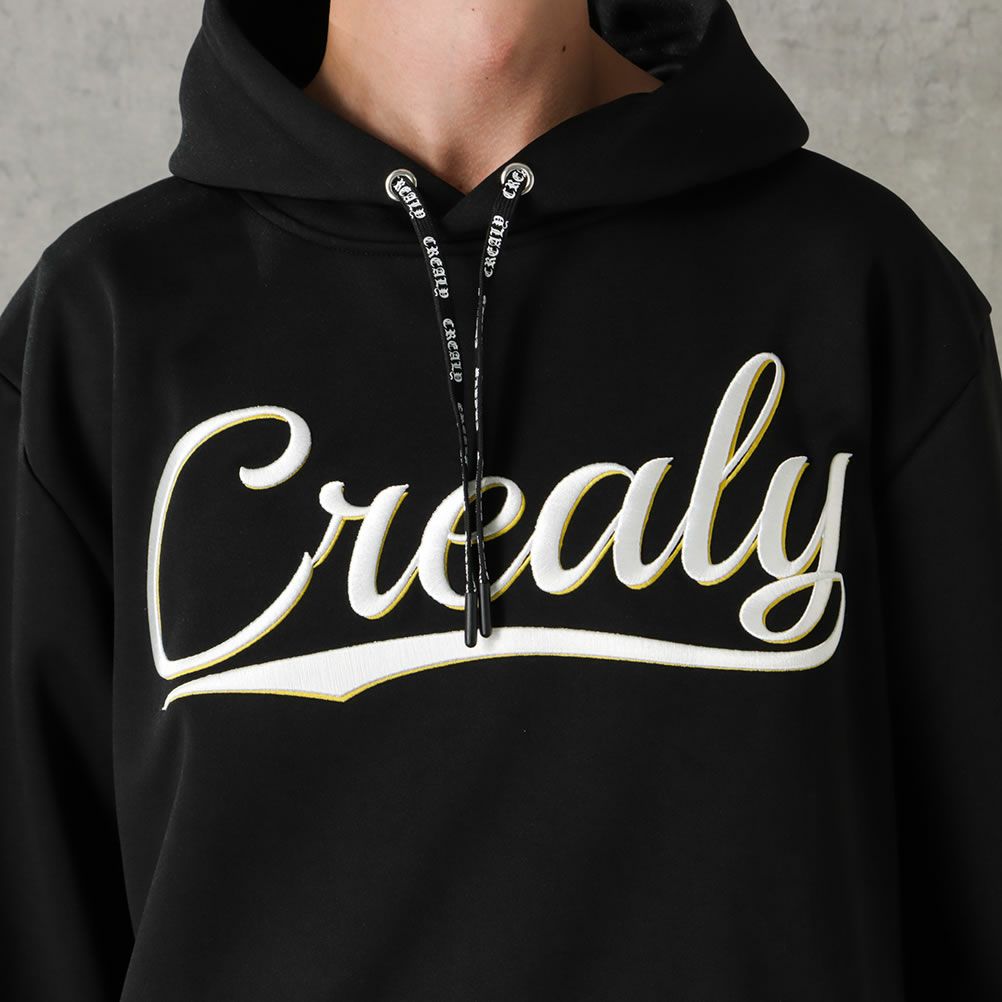 CREALY ポンチ素材 プルオーバーパーカー メンズ