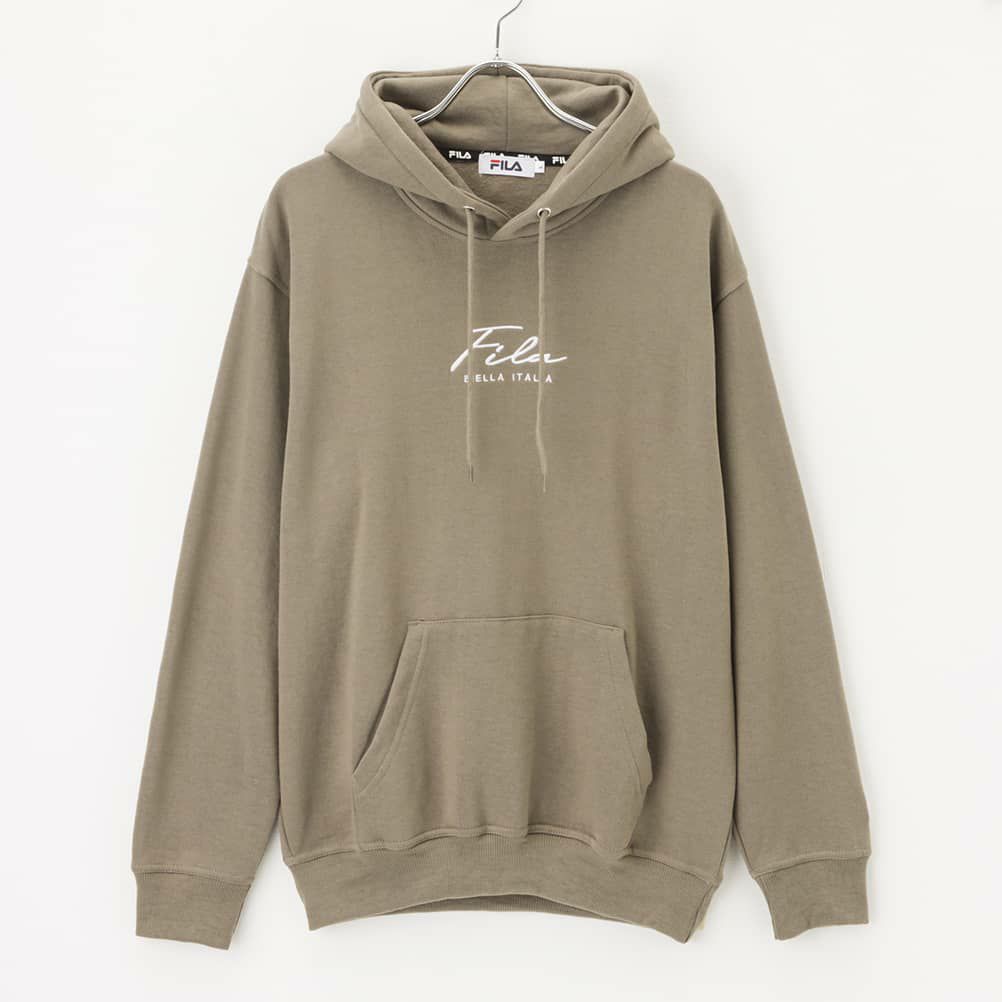 Fila 筆記体ロゴプルオーバーパーカー メンズ