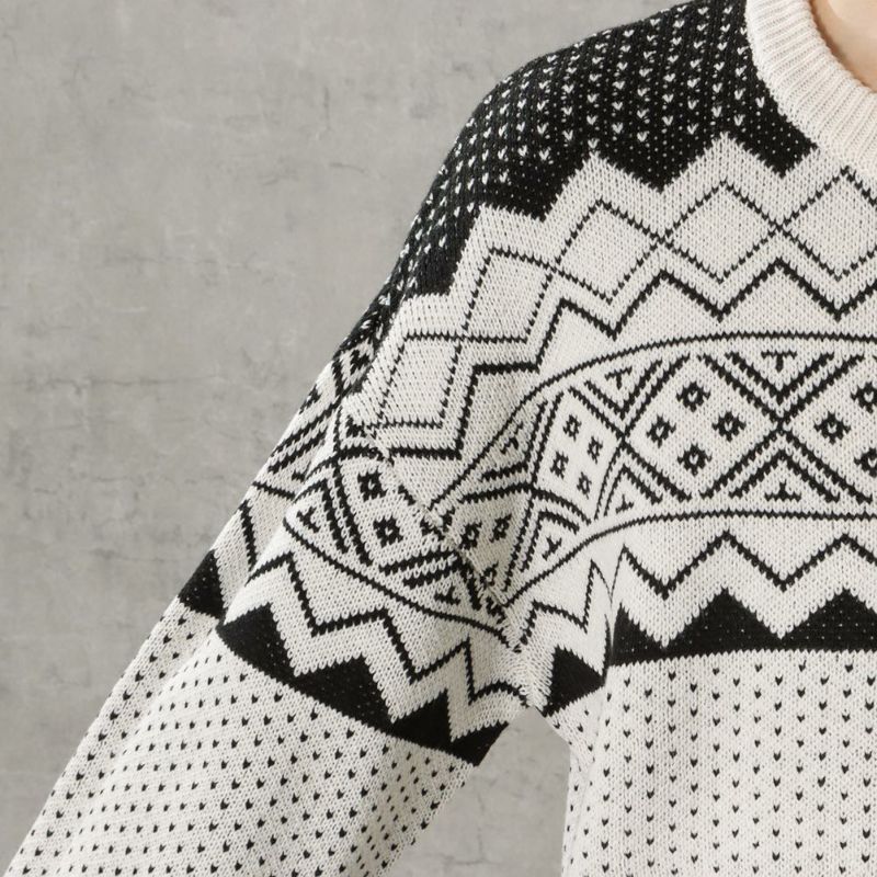 POWER TO THE PEOPLE ヘンリージャカードニット メンズ商品画像-8