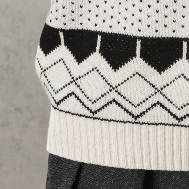 POWER TO THE PEOPLE ヘンリージャカードニット メンズ商品画像-10