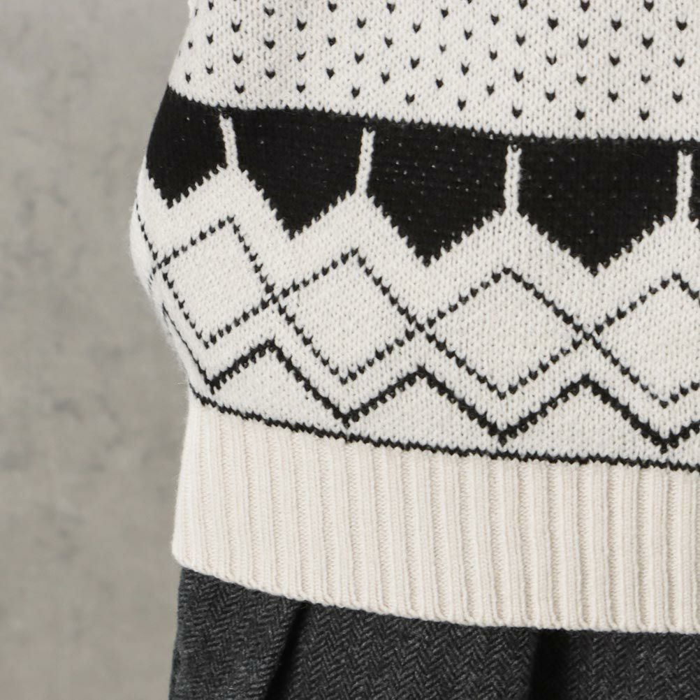 [さらに50%OFF]POWER TO THE PEOPLE ヘンリージャカードニット メンズ商品サムネイル-10