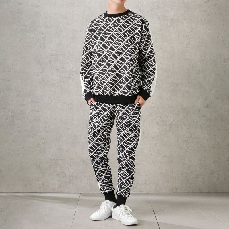 [期間限定価格]【オンラインストア限定】GIANNI VALENTINO ポンチ素材 総柄ジョガーパンツ メンズ商品画像-3