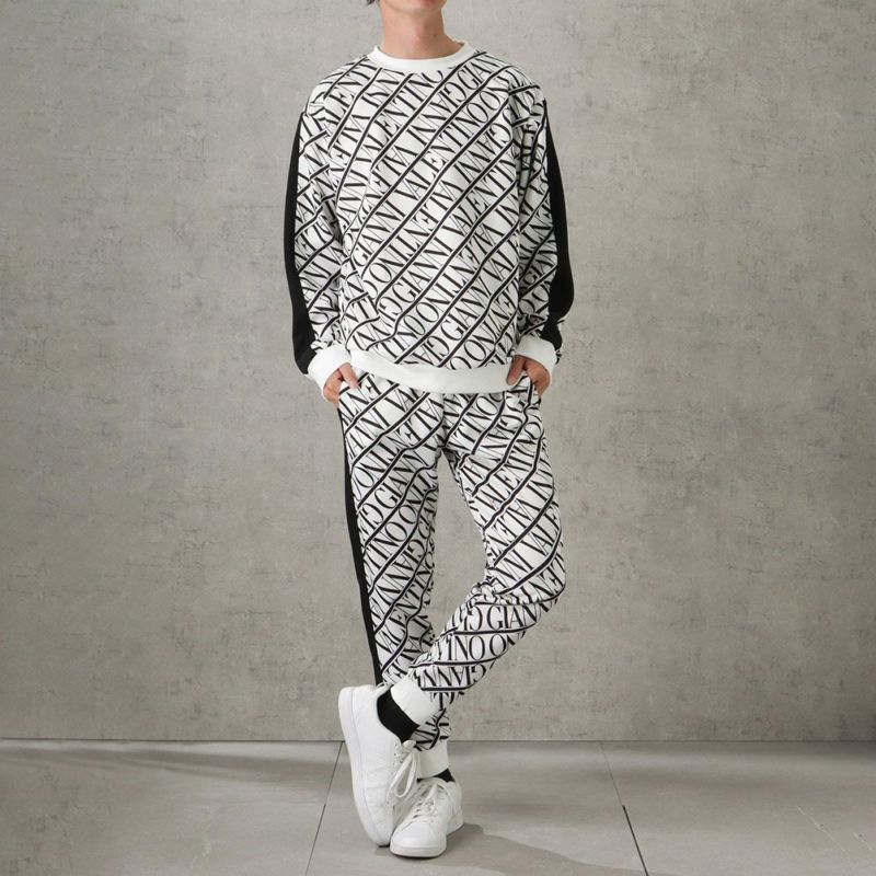 [期間限定価格]【オンラインストア限定】GIANNI VALENTINO ポンチ素材 総柄ジョガーパンツ メンズ商品画像-6