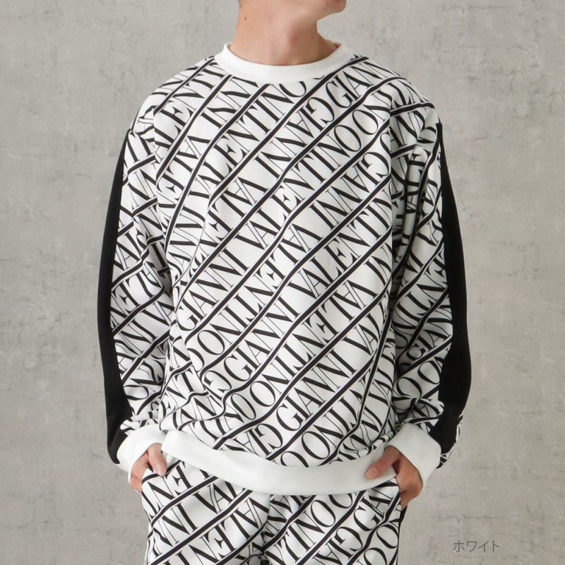 【オンラインストア限定】GIANNI VALENTINO ポンチ素材 総柄トレーナー メンズ商品画像-2